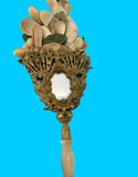 Gilt Bronze Tussie Mussie Posey Posy Holder with Enamel and Mirrors (#J1322)