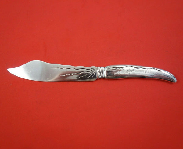 Lap Over Edge Acid Etched by Tiffany and Co Sterling Fish Knife HHAS with Ducks