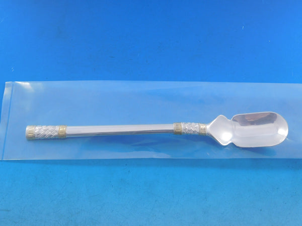 Aegean Weave Gold by Wallace Sterling Silver Horseradish Scoop 6 1/2" Custom
