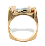14k Yellow Gold Heavy Custom Australian Genuine Natural Opal Ring 9.5 (#J7314)