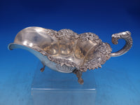 Theodore Starr Sterling Silver Gravy Boat #2510 Footed Applied Flowers (#6933)