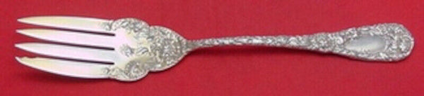 Chrysanthemum by Durgin Sterling Silver Cold Meat Fork GW 9 1/4"