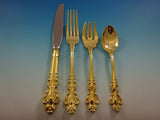 Spanish Baroque Gold by Reed & Barton Sterling Silver Flatware Set Service 32 Pc