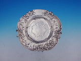 Belgian Silver Wolfers Brothers Art Nouveau Chased Flowers Plate (#4319)