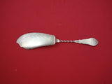Coin Silver by Albert Coles Fish Server brite-cut w/ ship  10 1/4"