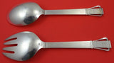 Parallel by Georg Jensen Sterling Silver Salad Serving Set AS  10 3/8"