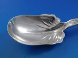 Lap Over Edge Acid Etched by Tiffany Sterling Salad Serving Spoon Flowers 9"