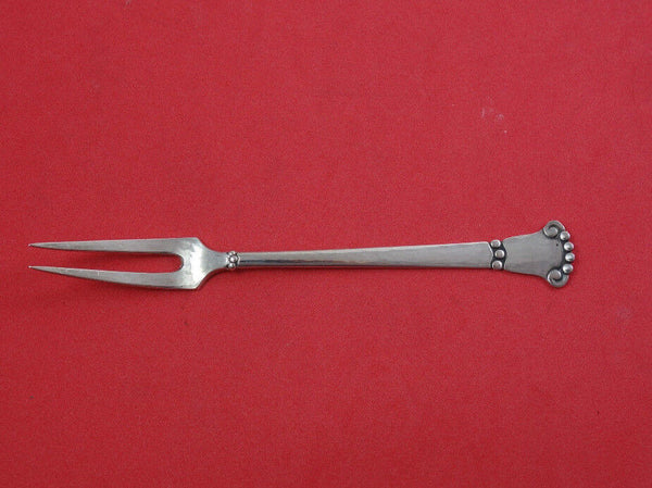 Kugle aka Bead by Fogh Denmark Sterling Silver Pickle Fork Cold Cut "Ernst" 5"