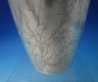 Japanese .950 Silver Vase Bright-Cut with Chrysanthemum Butterfly (#5708)