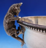 Bead by Shiebler Sterling Silver Child's Bowl w/ 3-D Cast Kitten Handle (#8716)