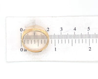 14k Yellow Gold Men's Signet Ring with Ribbed Lines Size 6.5 (#J6793)