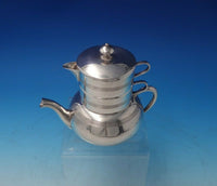 Apollo by Unknown Silverplate Tea Set Single Serving Tea Pot Creamer Cup (#5189)