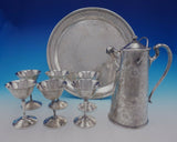 Tapestry by Weidlich Brothers Silverplate Martini Set 8pc Floral (#3374)