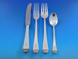 German 800 Silver Flatware Set Service 98 pieces O monogram Pyramid Design