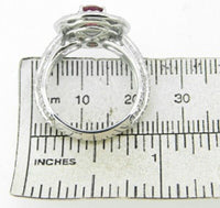 14k White Gold 1.57ct Ruby Ring GIA Burmese Pigeon Blood Jewelry (#J4500)