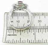 14k White Gold 1.57ct Ruby Ring GIA Burmese Pigeon Blood Jewelry (#J4500)