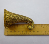 Gilt Bronze Tussie Mussie Posey Posy Holder with Chased Leaves (#J1299)
