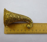 Gilt Bronze Tussie Mussie Posey Posy Holder with Chased Leaves (#J1299)