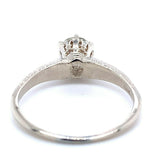 14k White Gold Antique .76ct Genuine Natural Diamond Engagement Ring (#J5191)