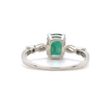 Platinum 3.24ct Green Genuine Natural Tourmaline Ring Jewelry (#J5715)