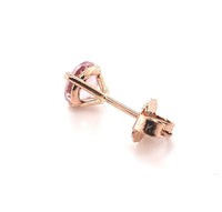 14k Rose Gold 1.17ct Genuine Natural Morganite Stud Earrings Jewelry (#J5719)