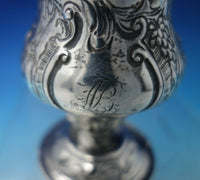 English Georgian Sterling Silver Creamer Repoussed Landscape Fox Birds (#5518)
