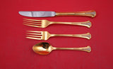 Adamas by Kirk Sterling Dinner 4-pc Setting Vermeil Diamond 1/2 ct per piece