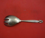 Acorn by Georg Jensen Sterling Silver Salad Serving Fork All Sterling Rounded 9"