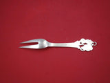 Cohr Sterling Silver Cold Meat Fork 2-tine with grapes 8 1/2"