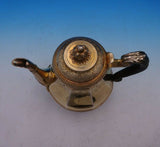 Cardeilhac French .950 Silver Tea Pot Vermeil with Ebony Handle Cattails (#3781)