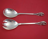 Danish Sterling by Various Makers Sterling Silver Salad Serving Set 10 1/4"