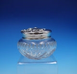 Wild Rose by Watson Sterling Silver and Glass Dresser Jar 3" Tall (#3265)