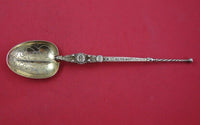 English Victorian Sterling Silver Coronation Spoon replica Vermeil 1902 9 7/8"