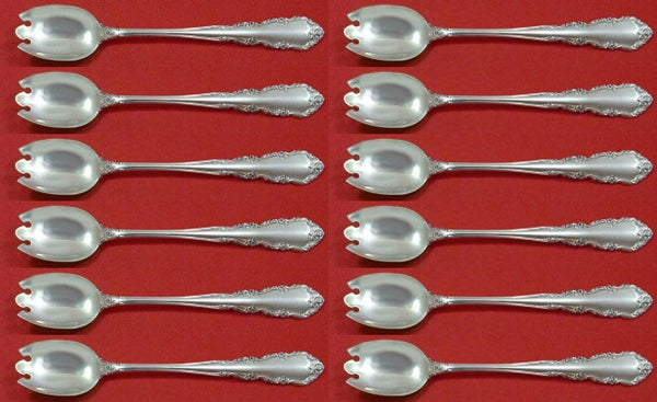 Shenandoah by Wallace Sterling Silver Ice Cream Dessert Fork Set of 12 Custom 6"