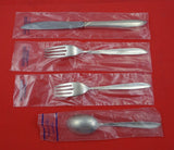 Silver Rhythm by International Sterling Silver Regular Size Setting(s) 4pc New