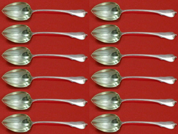 Grand Colonial Wallace Sterling Silver Grapefruit Sp Custom Set 12 pc Fluted 6"