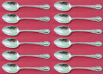 American Victorian by Lunt Sterling Silver Teaspoon Set 12 pieces 5 3/4"