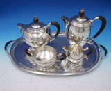 Hermann Danish Sterling Silver Tea Set 5pc with Ebony #X52 (#5272)