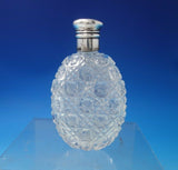 Sterling Silver and Cut Crystal Perfume Bottle circa 1900 4" x 2 1/4" (#5932)