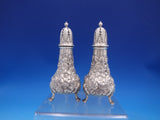 Repousse by Ritter & Sullivan Sterling Silver Salt & Pepper Shakers Pair (#7081)