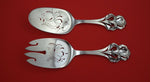 Iris Sorensen Sterling Silver Fish Serving Set w/ large Iris handles 2-pc  9"