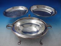 English Silver on Copper Warming Dome with Stand c. 1800 8" x 1 1/2" (#5978)