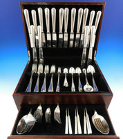 Thread Edge by James Robinson Sterling Silver Flatware Dinner Service 84 pieces