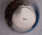 Elsa Peretti by Tiffany and Co Sterling Silver Thumbprint Bowl Blue (#8552)