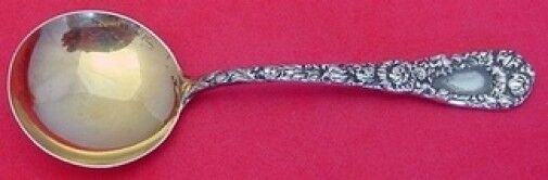Chrysanthemum by Durgin Sterling Silver Chocolate Spoon Gold Washed 4 1/2"