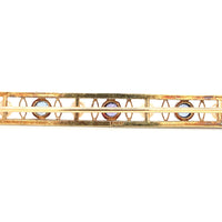 14k Antique Montana Sapphire and Pearl Bar Pin (#J5383)