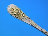 Lap Over Tiffany & Co Sterling Silver Ice Cream Spoon Applied Flowers c1880's