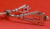 Pyramid by Georg Jensen Sterling Sugar Nips with GI/GJ Mark 4 3/8" Serving
