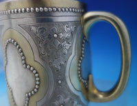 William Hunt Victorian English Sterling Silver Baby Cup Partial Gilt Beads #6276