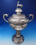 Martin Hall and Co English Victorian Sterling Silver Trophy w/ 3-D Horse (#7577)